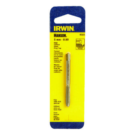 Irwin Hanson High Carbon Steel 5mm-0.80 Metric Plug Tap 1 pc.