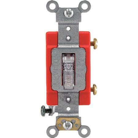 Leviton Industrial 20 amps Toggle Switch Clear 1 pk