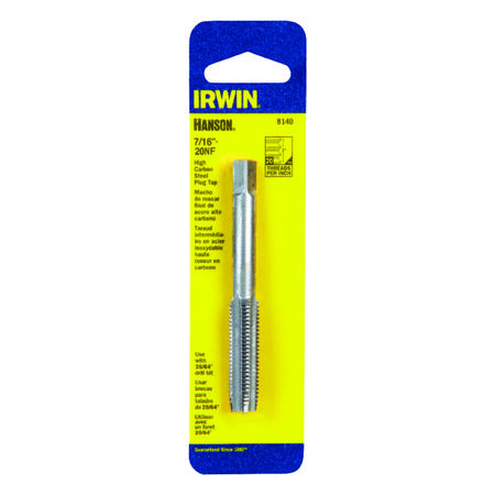 Irwin Hanson High Carbon Steel SAE Fraction Tap 7/16 in.-20NF 1 pc