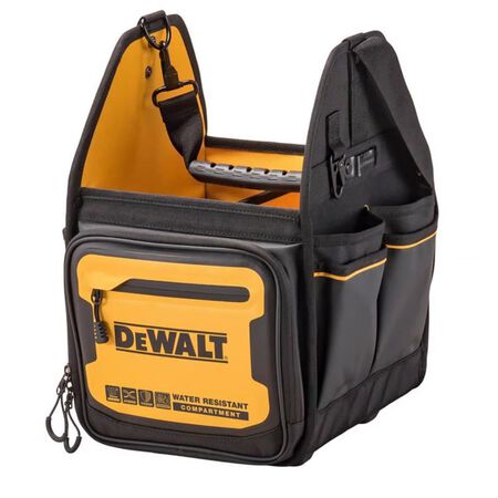 DEWALT Ballistic Nylon Electrician Tote Tote Bag 34 pocket Black/Yellow 1 Piece