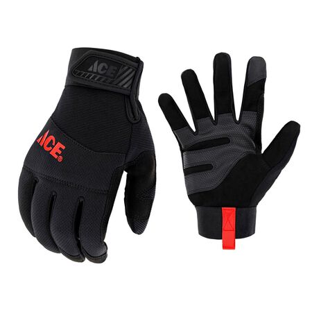 Ace M General Purpose Black/Red Gloves