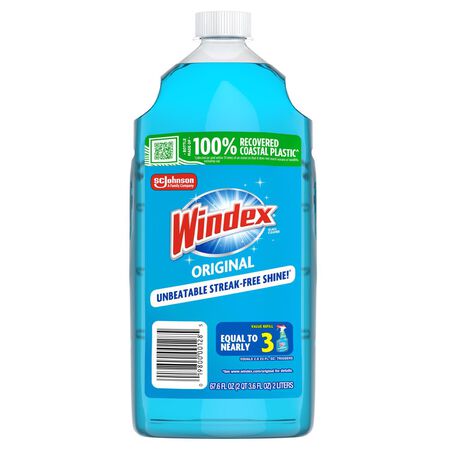Windex Original No Scent Glass Cleaner Refill 67.6 oz Liquid