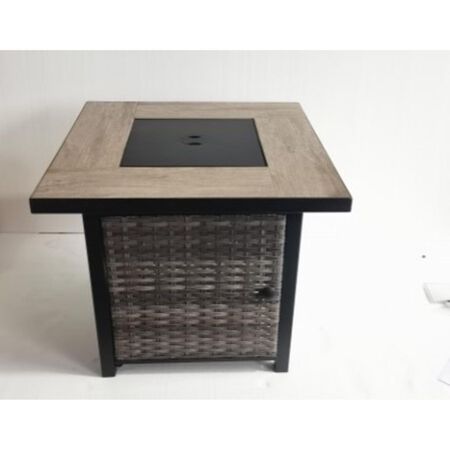 Living Accents 34 in. W Steel Square Propane Fire Pit