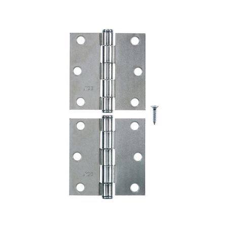Ace 3 in. L Zinc-Plated Broad Hinge 2 pk
