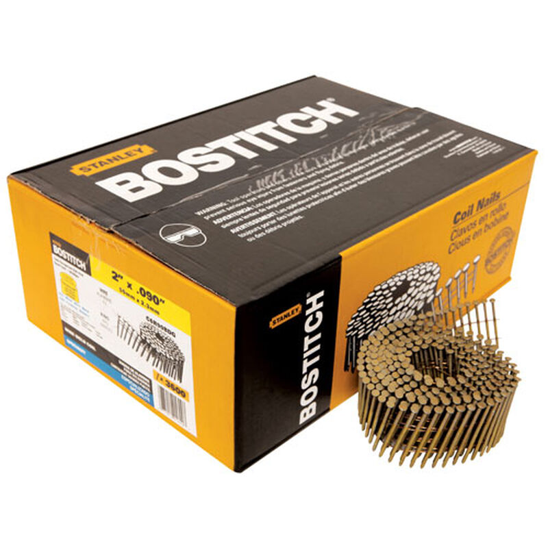 3,600Qty. 2" x .092 Ring Shank 15 degree Coil Siding Nails Stine