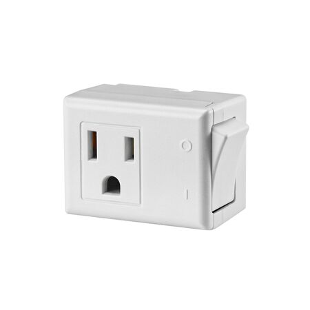 Leviton Grounded Switch Tap Adapter White 15 amps 125 volts 1 pk