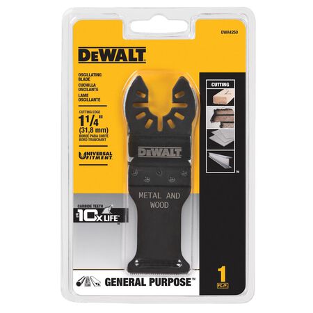 DeWalt Universal Fitment 1-1/4 in. L Carbide Oscillating Blade 1 Piece