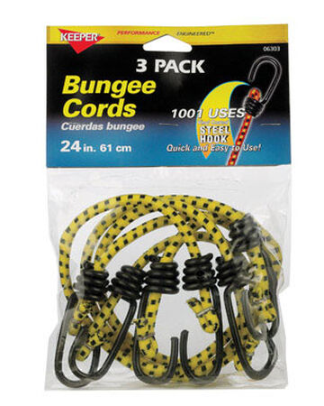 Keeper Corporation Keeper Bungee Cord 24 in. 0 lb. 3 pk