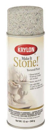 Krylon Make It Stone! Charcoal Sand Coarse Stone Textured Finish Spray 12 oz.