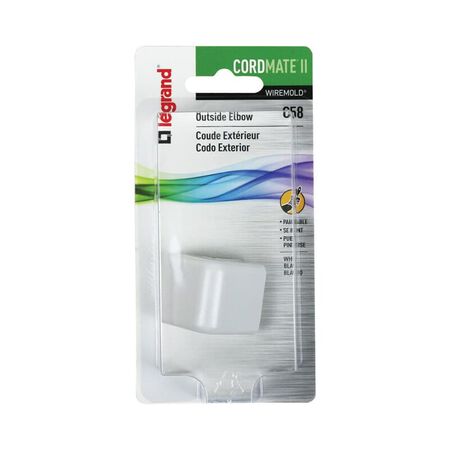 Legrand CordMate 1.13 in. L Electrical Elbow 1 pk