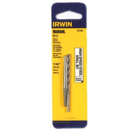 Irwin Hanson 7/64 in. X 7/64 in. D High Speed Steel Drill Bit Extractor Set 5.4 in. 1 pc