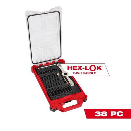 Milwaukee 38 Pieces Metric Tap & Die PACKOUT Set with HEX-LOK 2-in-1 Handle