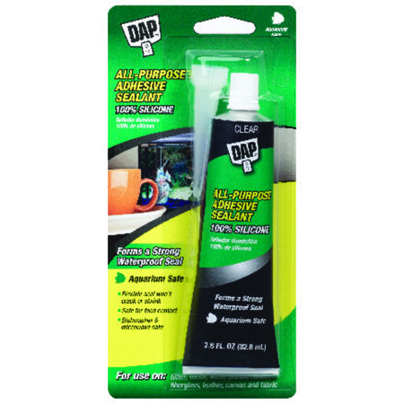 DAP Clear Silicone Rubber All Purpose Sealant 2.8 oz