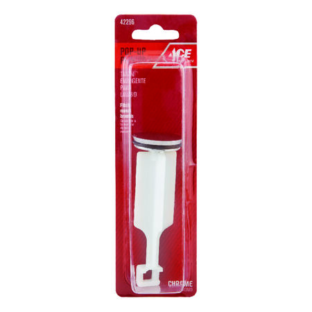 Ace 1-3/16 in. Polished Chrome Plastic Pop-Up Plunger