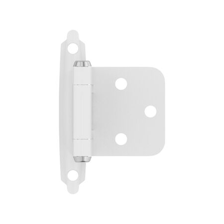 Amerock 1-3/4 in. W X 2-3/4 in. L White Steel Self-Closing Hinge 2 pk