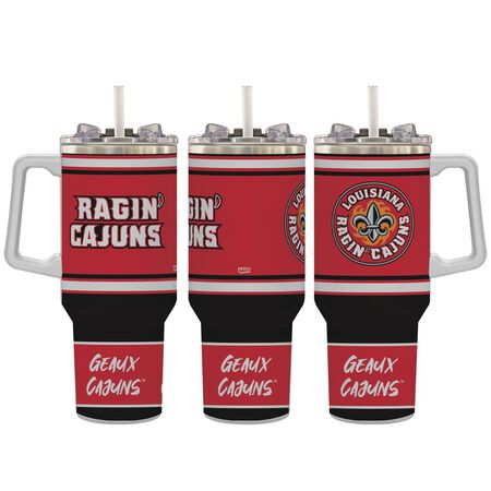 Indigo Falls ULL (University of Louisiana at Lafayette) Geaux Cajuns Rocky Tumbler 40 oz. with Straw