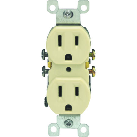 Leviton Electrical Receptacle 15 amps 5-15R 125 volts Ivory