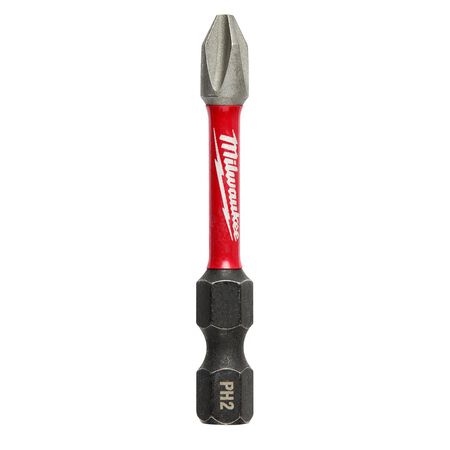 Milwaukee Shockwave Phillips PH2 Sizes X 2 in. L Power Bit Alloy Steel 1 pk