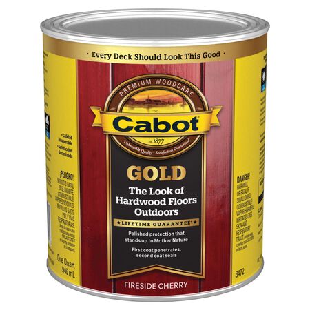 Cabot Gold Satin Fireside Cherry Oil-Based Deck Varnish 1 qt