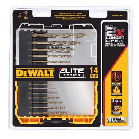 DeWalt Industrial Cobalt Drill Bit Set 14 pc