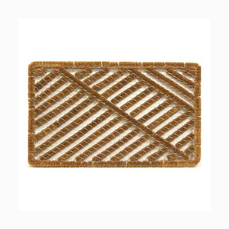 Sports Licensing Solutions 18 in. W X 30 in. L Brown Wire Brush Coir Utility Mat