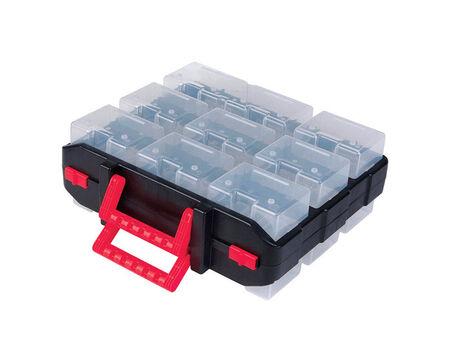 Ace 4 in. W X 4 in. H Storage Organizer Plastic 18 compartments Black