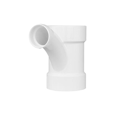Charlotte Pipe Schedule 40 4 in. Hub X 4 in. D Hub PVC Long Turn Wye 1 pk