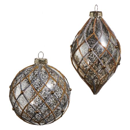 Raz Imports 4 in. Silver Gold Ornament