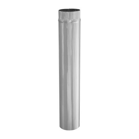 Imperial 4 in. D X 24 in. L Galvanized Steel Furnace Pipe