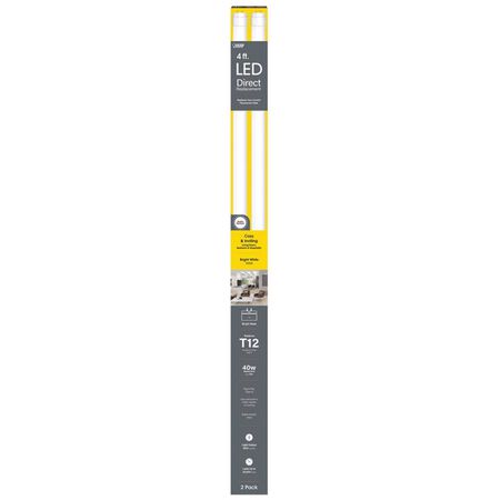 Feit Plug & Play T12 Bright White 48 in. G13 Linear LED Bulb 40 Watt Equivalence 2 pk