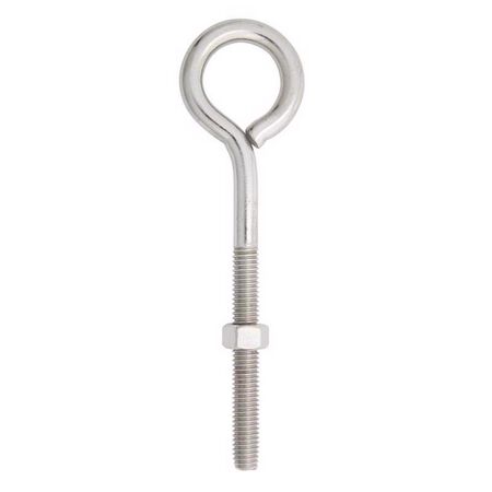 Hampton 3/8 in. X 6 in. L Stainless Stainless Steel Eyebolt Nut Included