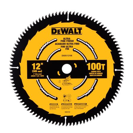 DeWalt 12 in. D X 1 in. Carbide Tipped Circular Saw Blade 100 teeth 1 pc