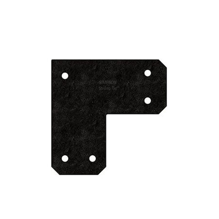 Simpson Strong-Tie APVL6 Outdoor Accents® Avant Collection™ ZMAX®, Black Powder-Coated L Strap for 6x6, 8-Pack