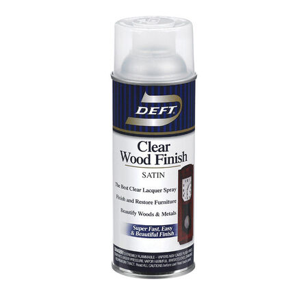 Deft Satin Clear Oil-Based Wood Finish Lacquer Spray 12.25 oz