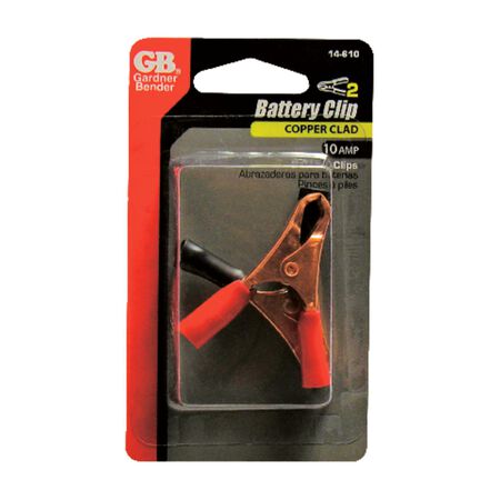 Gardner Bender Copper Wire Battery Clamps Multicolored 2 pk