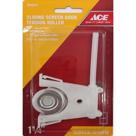 Ace White Plastic/Steel Sliding Screen Door Roller Assembly 1 Pack