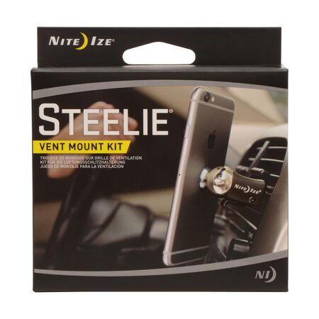 Nite Ize Steelie Black/Silver Cell Phone Car Vent Mount For Universal