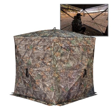 Rhino Blinds Ground Blind R180 W/see Through Mesh 75x75x66