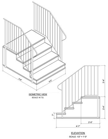 Concrete Step 4 tread 7" stoop