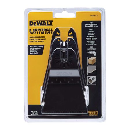 DeWalt Universal Fitment High Carbon Steel Precision Tooth Oscillating Blade Set 3 Pieces