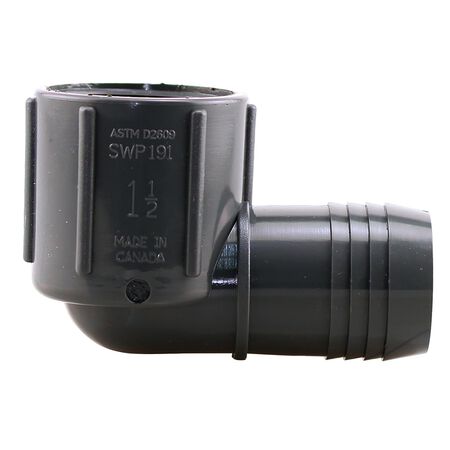 Boshart Industries 1-1/2 in. Insert in. X 1-1/2 in. D FPT Polypropylene 90 Degree Elbow 1 pk