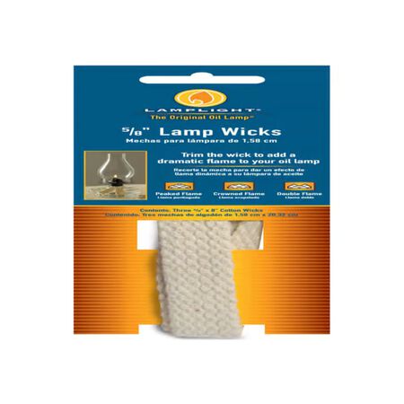Lamplight Farms 8 in. L Flat Wick Shape Cotton Lamp Wick 3 Pack