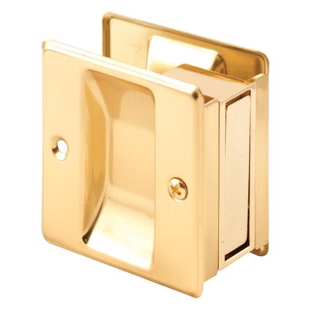 Prime-Line 2.5 in. L Polished Gold Brass Combination Pull