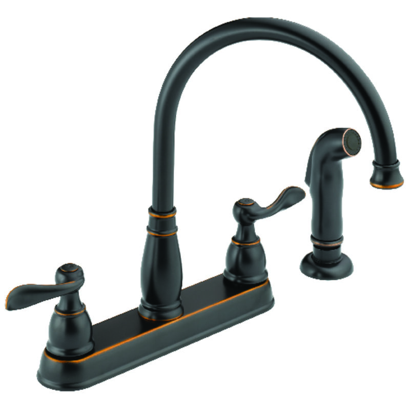 Delta Windemere Two Handle Oil Rubbed Bronze Kitchen Faucet ...