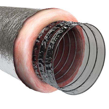Imperial R4.2 25 ft. L X 6 in. D Silver Poly Duct