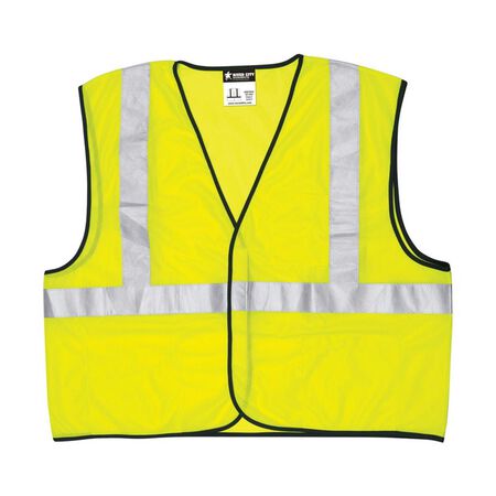Safety Works Reflective Safety Vest Fluorescent Green XL