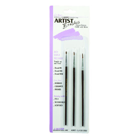 Linzer No. 000/00/0 Assorted Artist Paint Brush Set