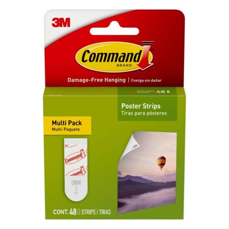 3M Command White Poster Strips 1 lb 48