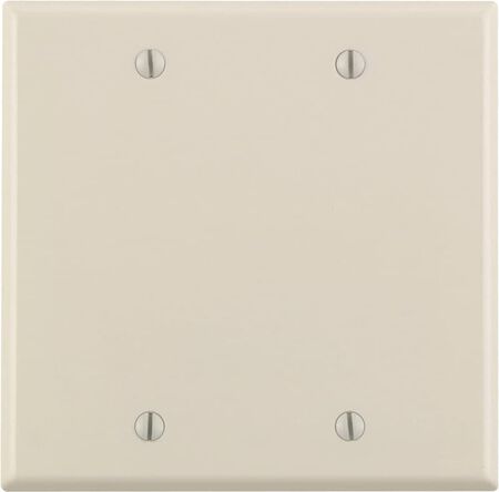 Leviton Almond 2 gang Thermoset Plastic Blank Wall Plate 1 pk