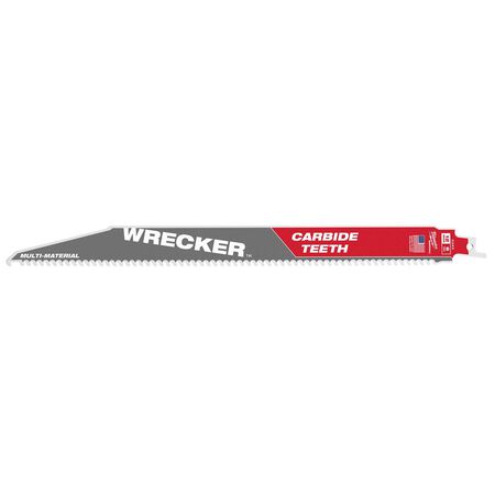 Milwaukee Wrecker Sawzall 12 in. Carbide Blade 6 TPI 1 blade